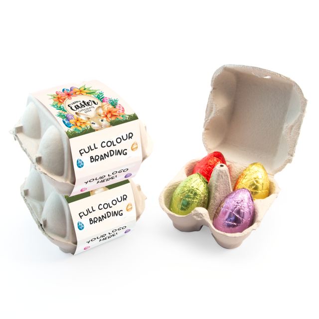 Easter – Egg Box – Hollow Chocolate Eggs – x4